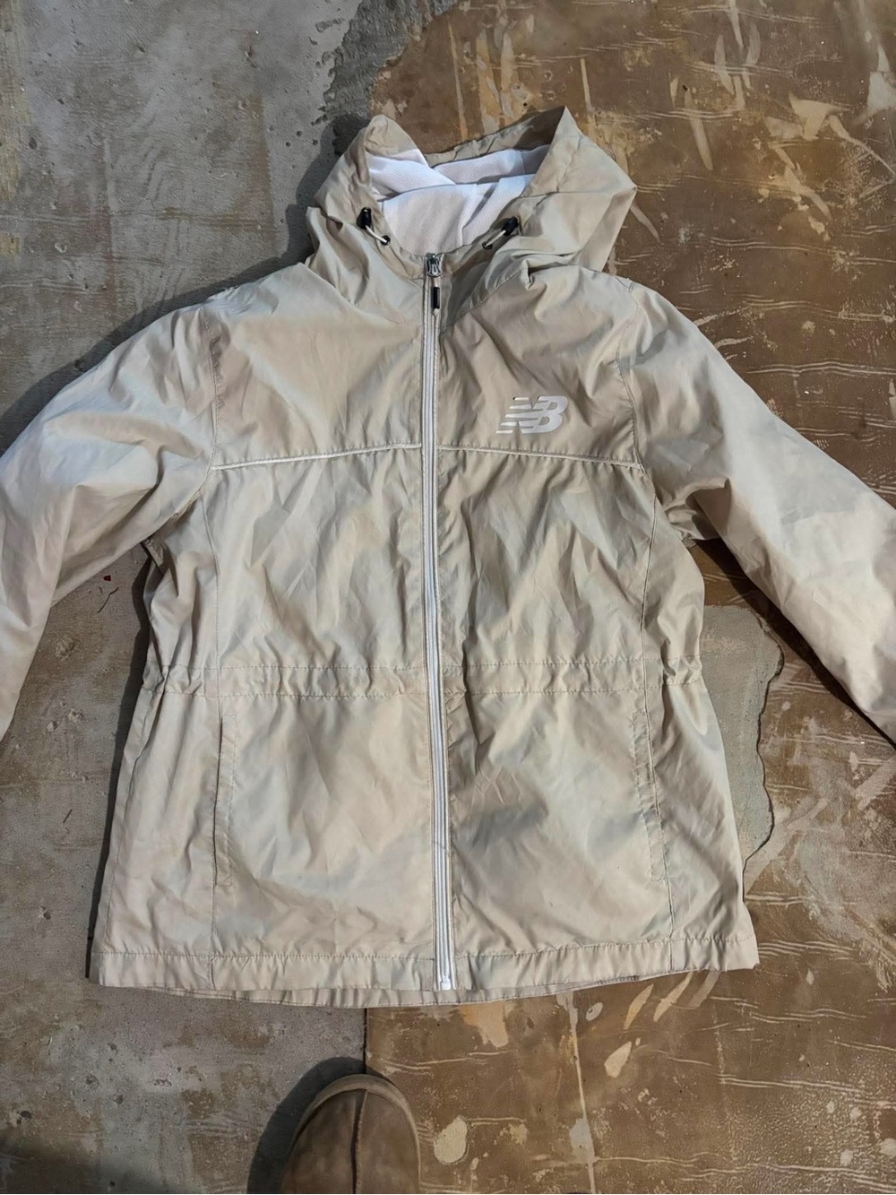 New Balance Beige Hooded Utility Jacket